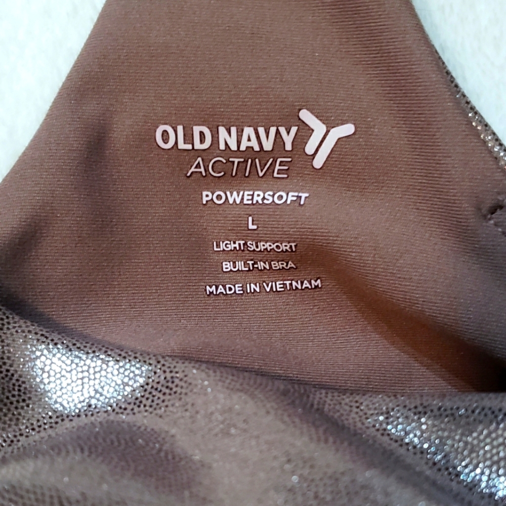 Old Navy Metallic Mauve Sports Bra - Picture 3 of 3